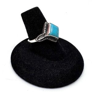 Vintage Shube Sterling Silver and Turquoise Ring Size 7